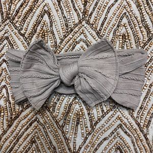 Taupe Cable Knot Baby Bling Headband